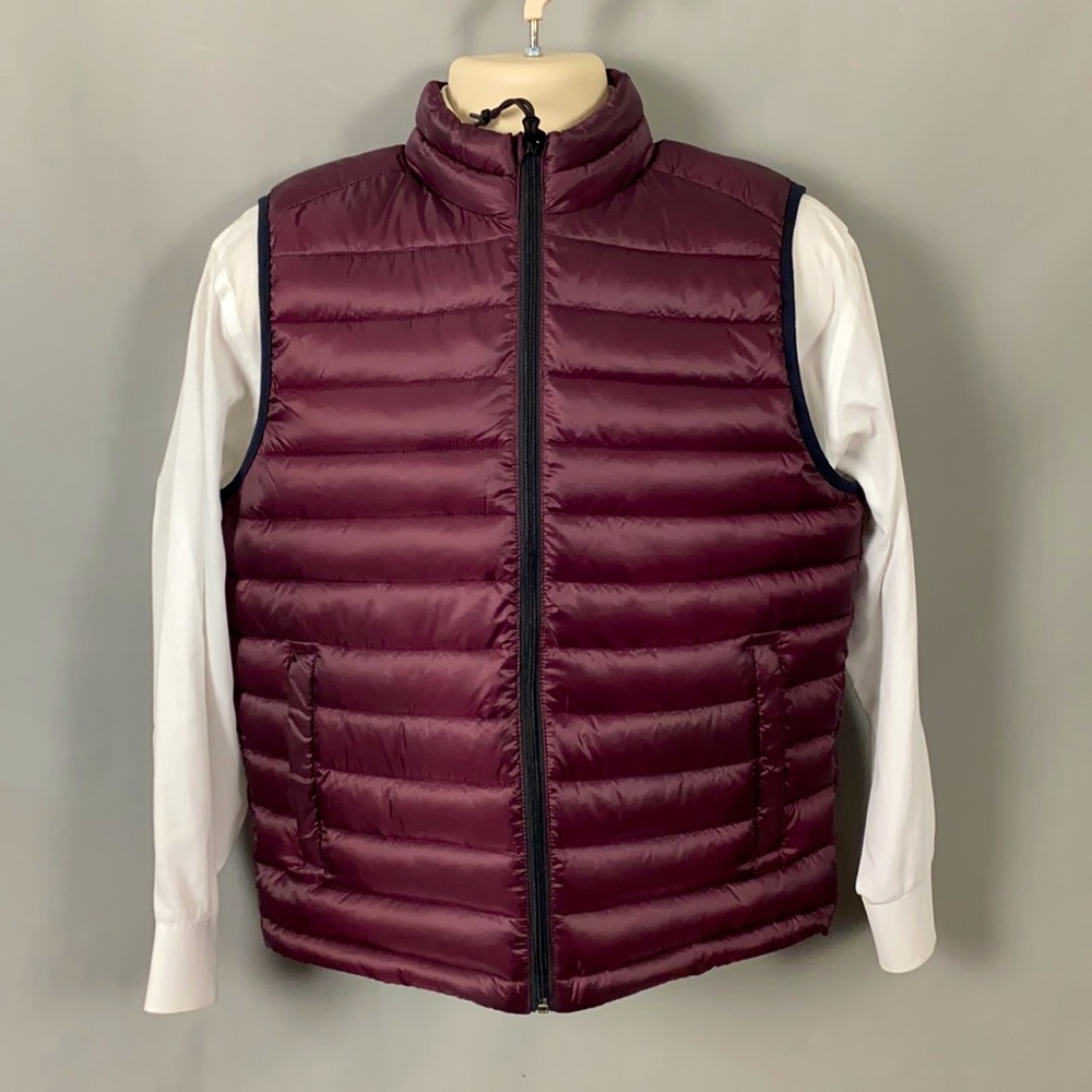 Aeropostale Solid Puffer Vest (S) - Crimson Red